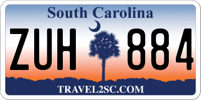 SC license plate ZUH884