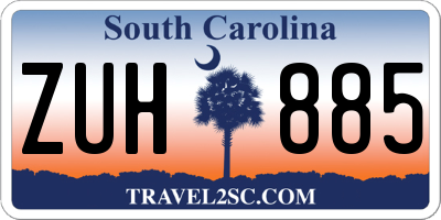 SC license plate ZUH885