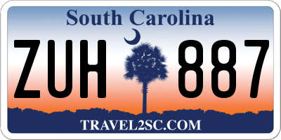 SC license plate ZUH887