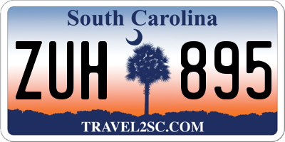 SC license plate ZUH895