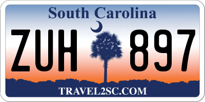 SC license plate ZUH897