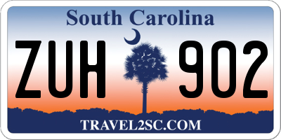SC license plate ZUH902
