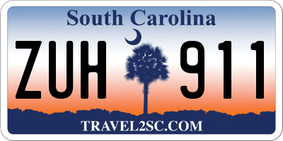 SC license plate ZUH911