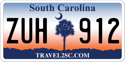 SC license plate ZUH912