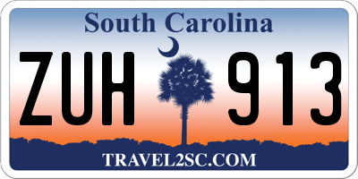 SC license plate ZUH913
