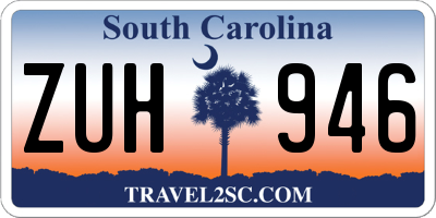 SC license plate ZUH946
