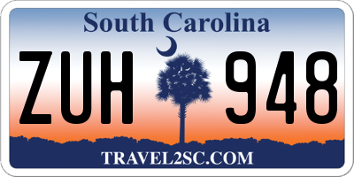 SC license plate ZUH948