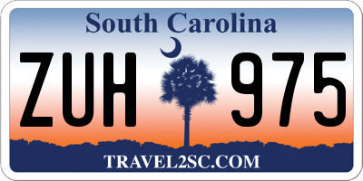 SC license plate ZUH975