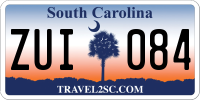SC license plate ZUI084