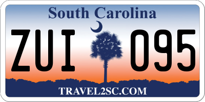 SC license plate ZUI095