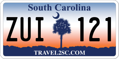 SC license plate ZUI121