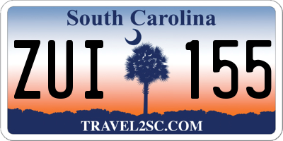 SC license plate ZUI155
