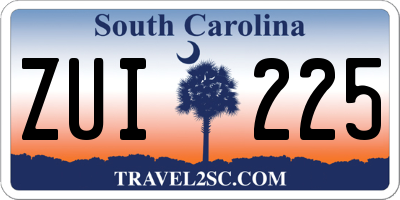 SC license plate ZUI225