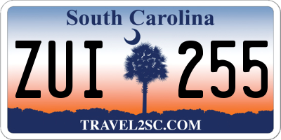 SC license plate ZUI255