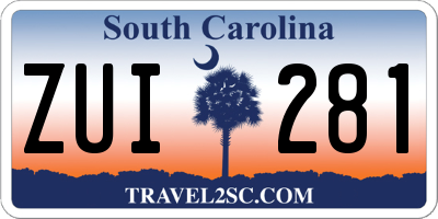 SC license plate ZUI281