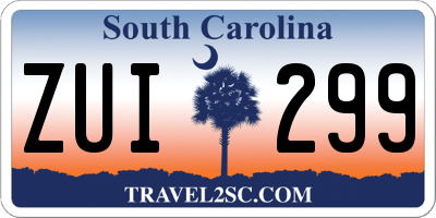 SC license plate ZUI299