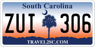 SC license plate ZUI306