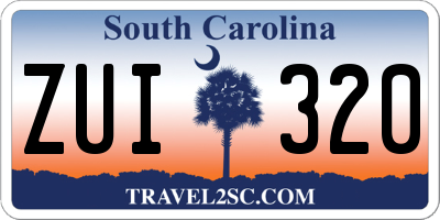 SC license plate ZUI320