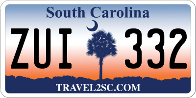 SC license plate ZUI332
