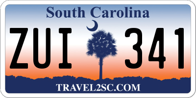 SC license plate ZUI341