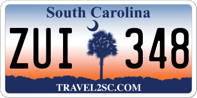 SC license plate ZUI348
