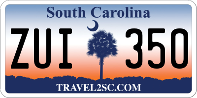 SC license plate ZUI350