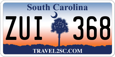 SC license plate ZUI368