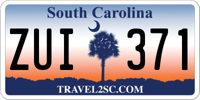 SC license plate ZUI371