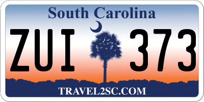 SC license plate ZUI373