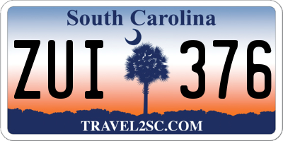 SC license plate ZUI376