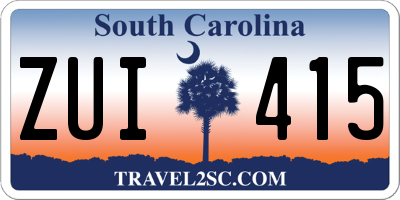 SC license plate ZUI415