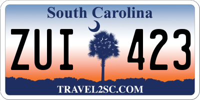 SC license plate ZUI423