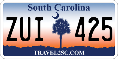 SC license plate ZUI425