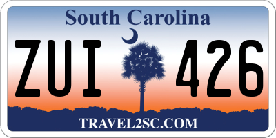SC license plate ZUI426