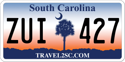SC license plate ZUI427