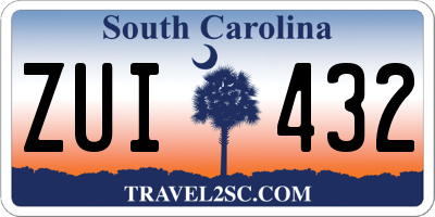 SC license plate ZUI432