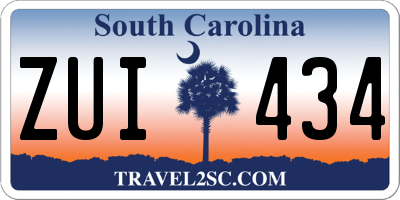 SC license plate ZUI434