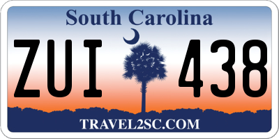 SC license plate ZUI438