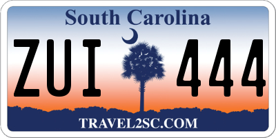 SC license plate ZUI444