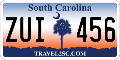 SC license plate ZUI456