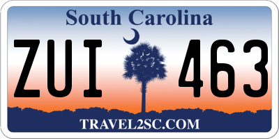 SC license plate ZUI463
