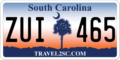 SC license plate ZUI465