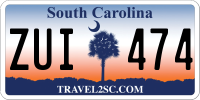 SC license plate ZUI474