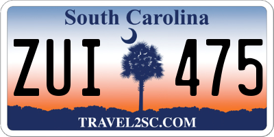 SC license plate ZUI475