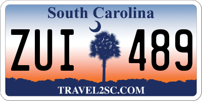 SC license plate ZUI489