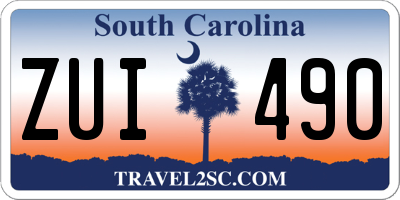 SC license plate ZUI490