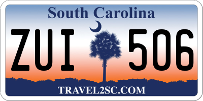 SC license plate ZUI506