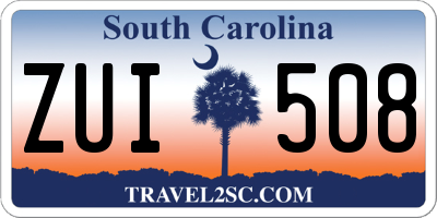 SC license plate ZUI508