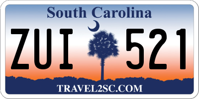 SC license plate ZUI521