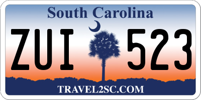 SC license plate ZUI523